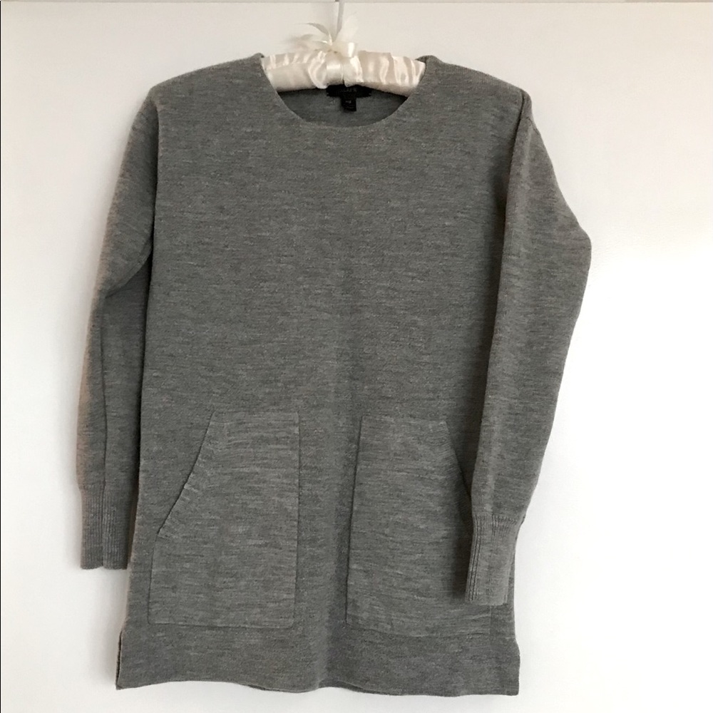 J Crew Grey Merino Wool Sweater - Size XXS